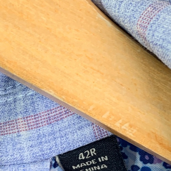 Tailorbyrd Blazer Jacket Men 42R Windowpane Sport Coat Floral Lined NEW - Picture 8 of 16